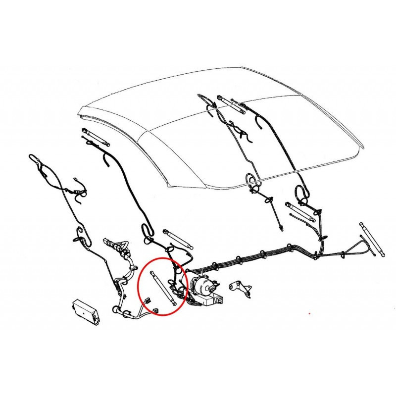 Left Tonneau Cover Piston - Ferrari California - P/N: 81860800