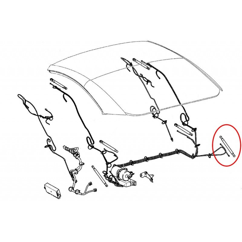 Right Tonneau Cover Piston - Ferrari California - P/N: 81860900