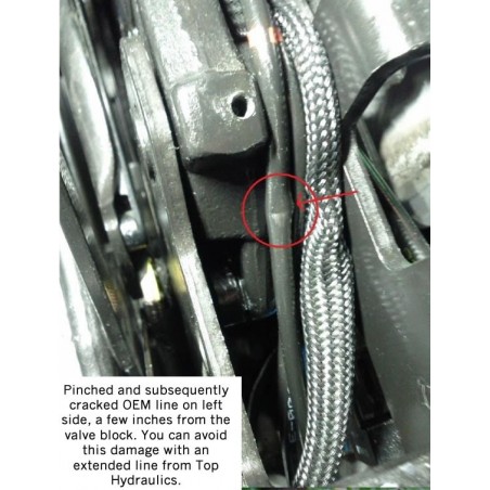 Extended hydraulic line number 23