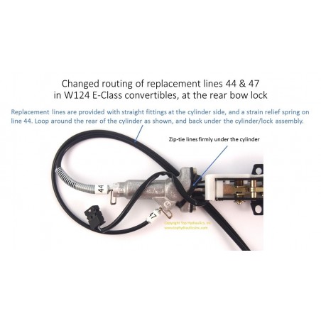 New hydraulic hoses 44 and 47 for rear bow lock 1248003881 plus 1248003981